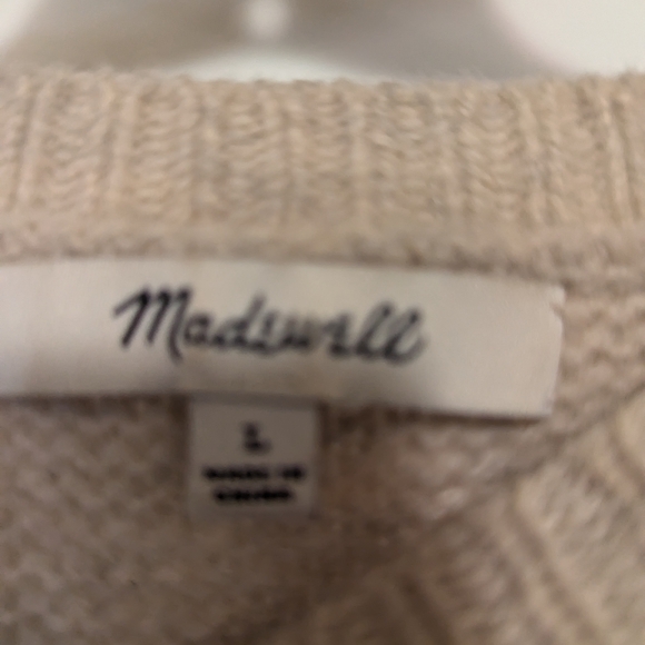 Madewell Cream Cable Knit Sweater - Picture 2 of 8